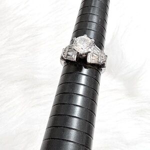 .925 Sterling Silver Vintage Engagement Ring